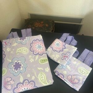Pottery Barn Kids Purple Butterfly Full/Queen Duvet Cover with 2 Shams